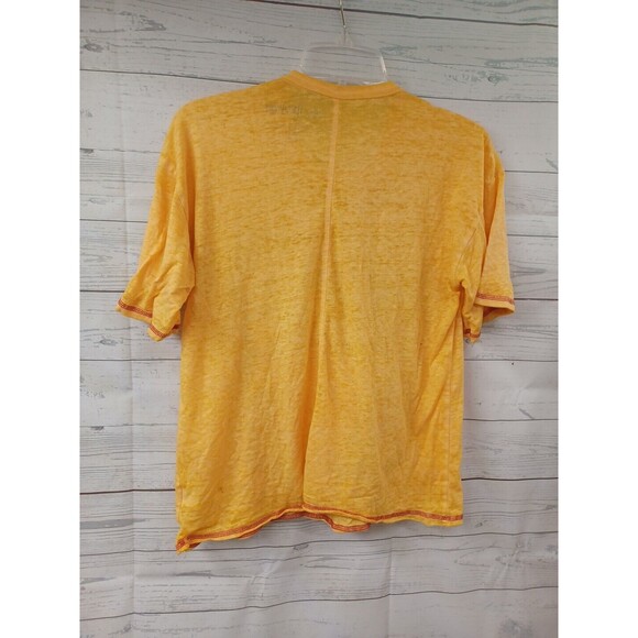 Harry Potter Womens Short Sleeve Burnout Yellow Crop Top Shirt Sz S - Picture 2 of 8